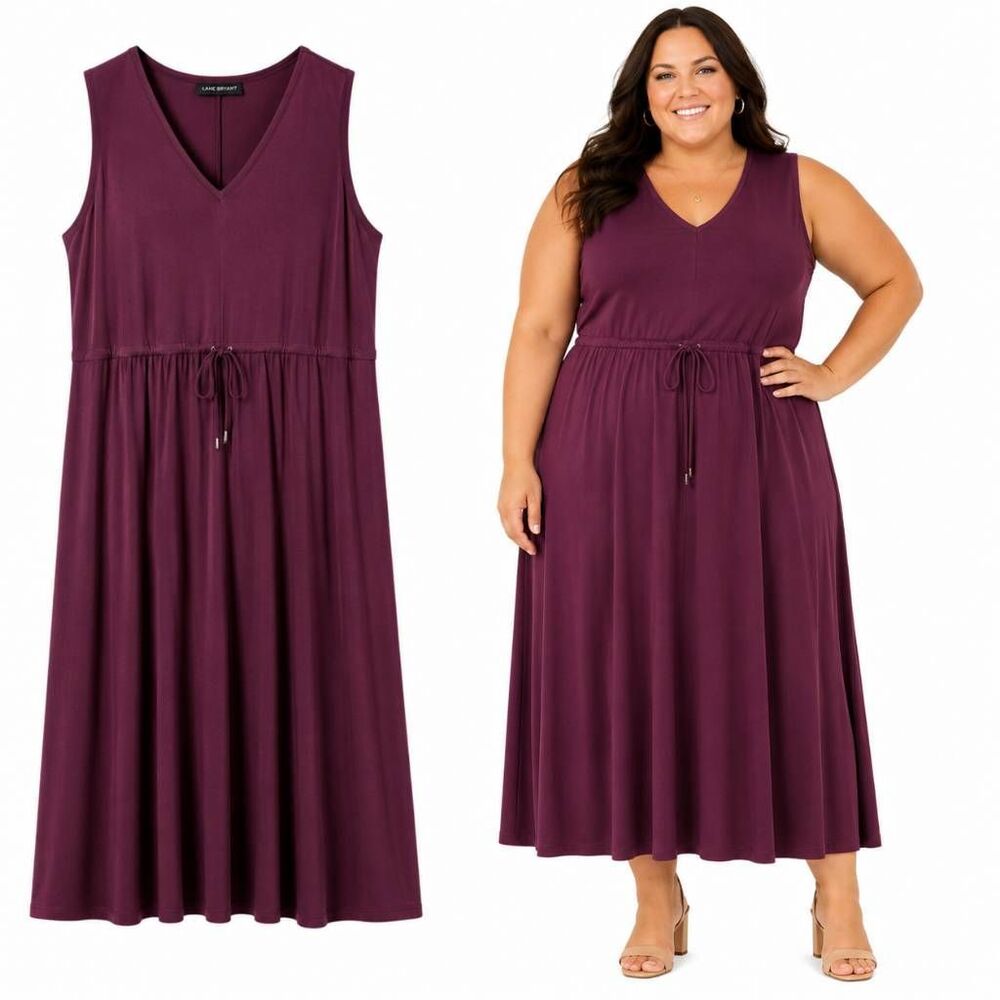 Lane Bryant Maxi Dress Purple Sleeveless 22/24